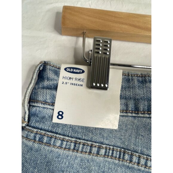 New Old Navy High Rise Secret Slim Pockets Shorts size 8 Blue - Picture 4 of 10